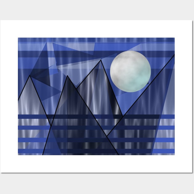 MOON Over the Mountains Wall Art by SartorisArt1